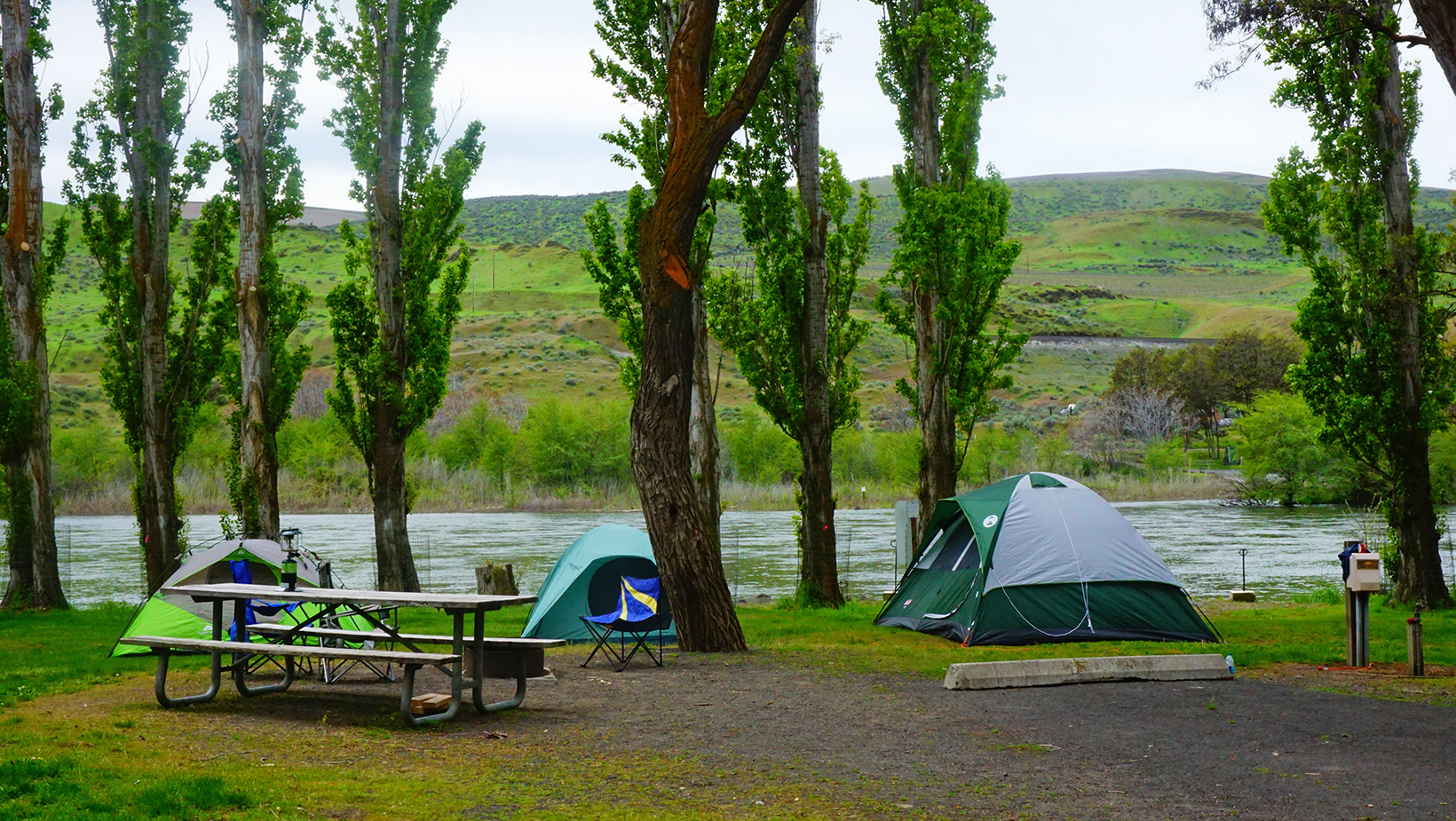 Camping in the Columbia River