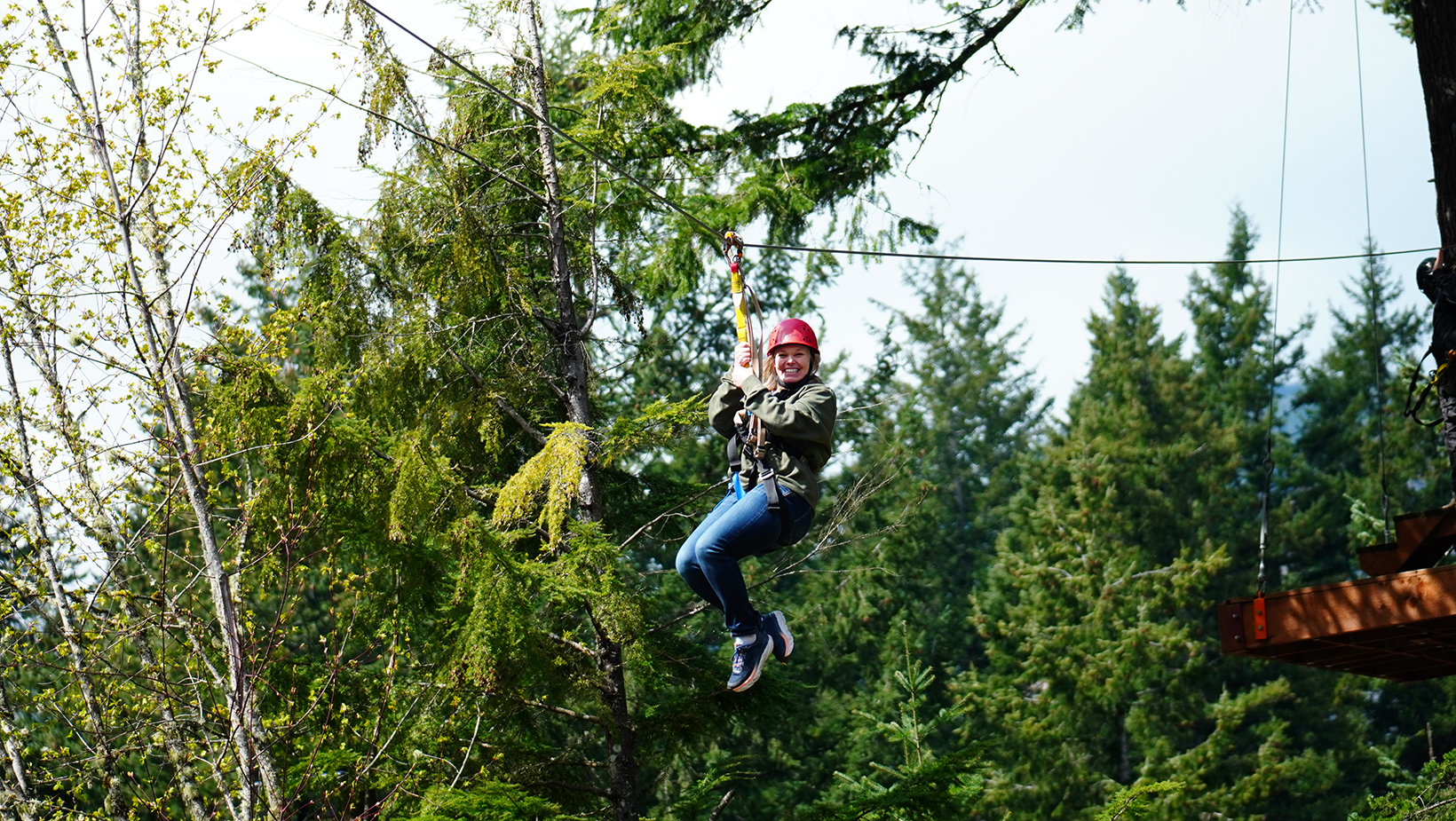 Ziplining in the Gorge