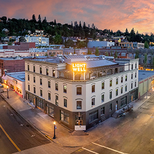 default The Lightwell Hotel & Spa in Hood River has 69 guest rooms, a spa and restaurants with great food, and craft drinks.