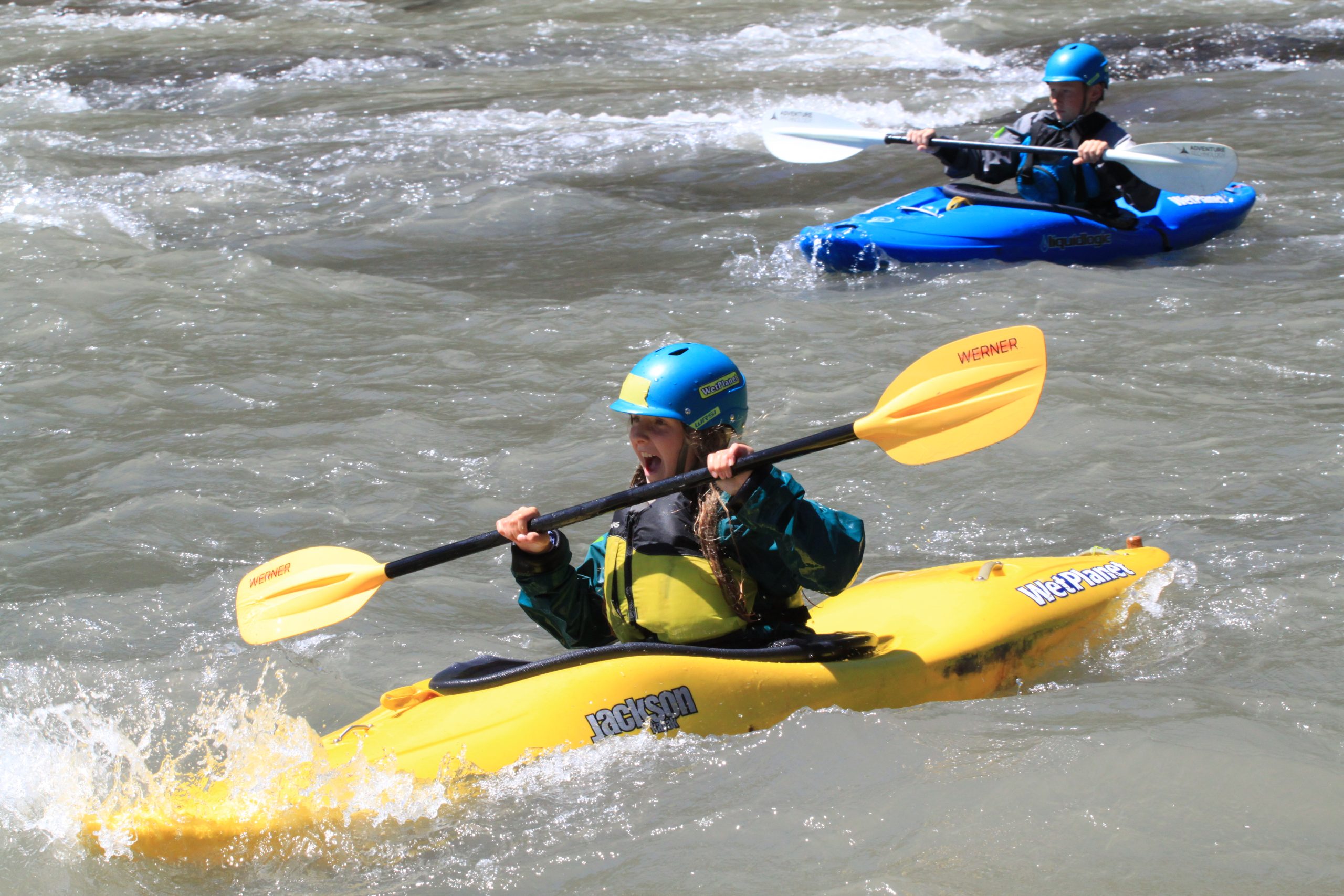 Kayaking at Kids Camp in the Gorge